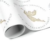 Personalisiert Frohe Weihnachten Herald Angel Geschenkpapier (Rolleneckpunkt)
