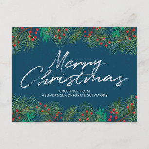 Personalisiert frohe Weihnachten Holly und Berries