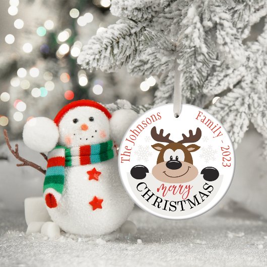 Personalisiert frohe Weihnachten Keramik Ornament