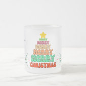 Personalisiert frohe Weihnachten Mattglastasse (Mittel)