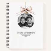 "Personalisiert frohe Weihnachten mit Foto Geschen Notizblock (Vorderseite)