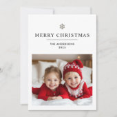 "Personalisiert frohe Weihnachten mit Foto und Nam Einladung (Vorderseite)