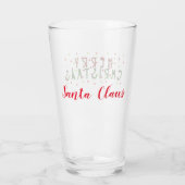 Personalisiert frohe Weihnachten mit roten/grünen  Glas (Rückseite)