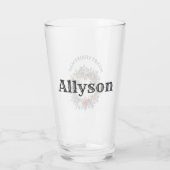 Personalisiert frohe Weihnachten mit Weihnachtskra Glas (Rückseite)