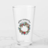 Personalisiert frohe Weihnachten mit Weihnachtskra Glas (Vorderseite)