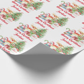 Personalisiert frohe Weihnachten Niedlich Gnomes U Geschenkpapier (Ecke)