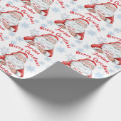 Personalisiert frohe Weihnachten Niedlicher Weihna Geschenkpapier (Ecke)