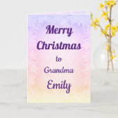 Personalisiert Frohe Weihnachten Oma Karte (Gelbe Blume)