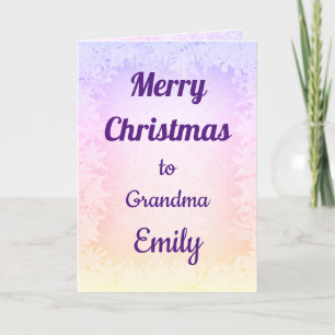 Personalisiert Frohe Weihnachten Oma Karte