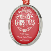 Personalisiert frohe Weihnachten Ornament Aus Metall (Links)
