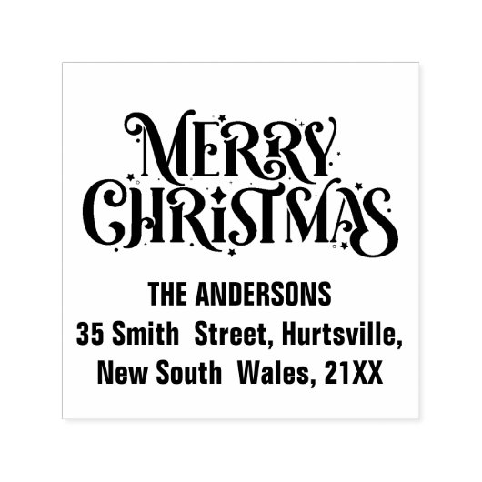 Personalisiert frohe Weihnachten Permastempel (Design)