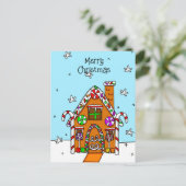 Personalisiert frohe Weihnachten Postkarte (Stehend Vorderseite)