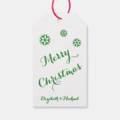 Personalisiert frohe Weihnachten Red Green Gevor H Geschenkanhänger (Rückseite)