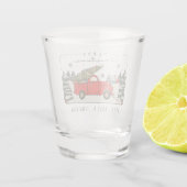 Personalisiert frohe Weihnachten Retro-Shotglas Schnapsglas (Rückseite)