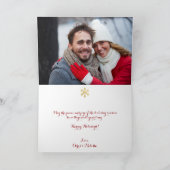 Personalisiert frohe Weihnachten Rot, Schwarz Kari (Innenseite)