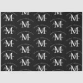 Personalisiert Frohe Weihnachten Schwarz-weiß Mono Seidenpapier (Vorderseite)