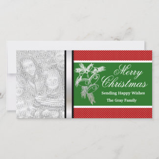 Personalisiert frohe Weihnachten Silber Bells Gree