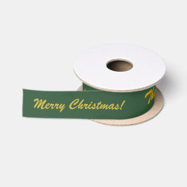 Personalisiert frohe Weihnachten und Familienname Satinband
