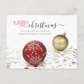 Personalisiert frohe Weihnachten Vielen Dank Postkarte (Vorderseite)