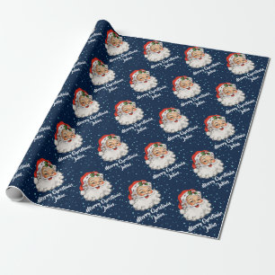 Personalisiert frohe Weihnachten Weihnachtsfeierta Geschenkpapier