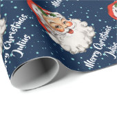 Personalisiert frohe Weihnachten Weihnachtsfeierta Geschenkpapier (Rolleneckpunkt)