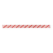 Personalisiert frohe Weihnachts Candy Cane Stripes Satinband (Vorderseite)