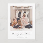 Personalisiert Frohe Weihnachts-Foto Postkarte (Vorderseite)