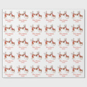 Personalisiert frohe Weihnachts-Funny-Rentiers Geschenkpapier (Flach)