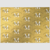 Personalisiert Frohe Weihnachts-Gold-Foil-Monogram Seidenpapier (Vorderseite)