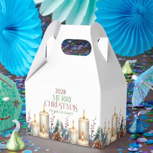 Personalisiert frohe Weihnachts Retro Typografie Geschenkschachtel (Party)