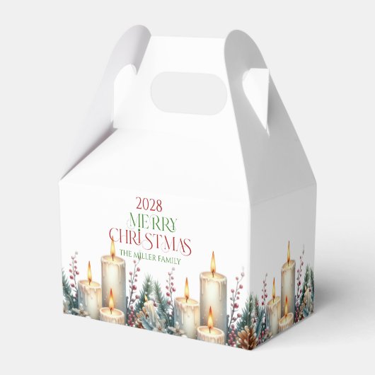 Personalisiert frohe Weihnachts Retro Typografie Geschenkschachtel (Rückseite)