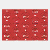 Personalisiert frohe Weihnachts-Rote Monogramm für Geschenkpapier Set (Vorderseite)