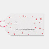 Personalisiert frohe Weihnachts-Sternengeschenk-Ta Geschenkanhänger (Rückseite Horizontal)