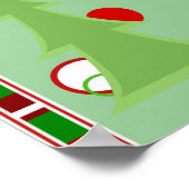 Personalisiert Frohe Weihnachtsbanner Poster (Ecke)