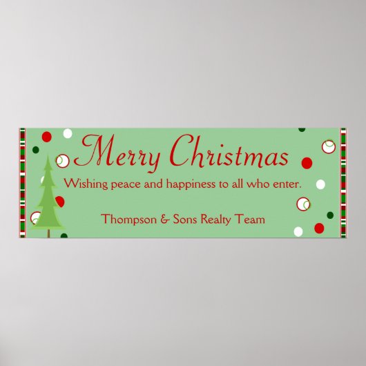 Personalisiert Frohe Weihnachtsbanner Poster (Vorne)