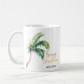 Personalisiert frohe Weihnachtsbaumtage Kaffeetasse (Links)