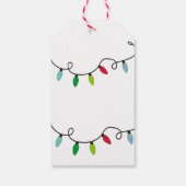 Personalisiert frohe Weihnachtsbeleuchtung Geschenkanhänger (Rückseite)