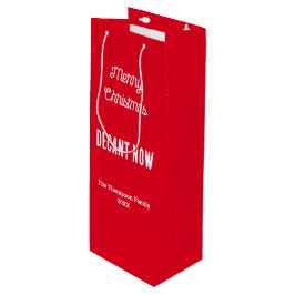 Personalisiert frohe Weihnachtsdekant jetzt rot Geschenktüte Für Weinflaschen