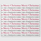 Personalisiert frohe Weihnachtsfamilie Geschenkpapier (Flach)