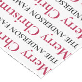 Personalisiert frohe Weihnachtsfamilie Kurzer Tischläufer (Ecke)