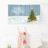 Personalisiert frohe Weihnachtsfamilie wünscht Ban Banner (Insitu)