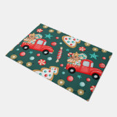 Personalisiert frohe Weihnachtsfarbe Fußmatte (Schrägansicht)