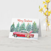 Personalisiert frohe Weihnachtsfeier Auto und Gesc Karte (Gelbe Blume)