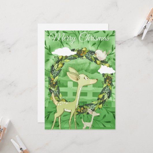 Personalisiert Frohe Weihnachtsferse Karte (Vorderseite/Rückseite Beispiel)