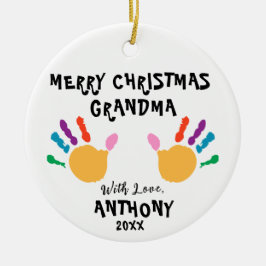 Personalisiert frohe Weihnachtskids Handdekoration Keramik Ornament