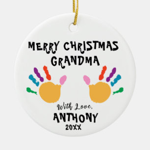 Personalisiert frohe Weihnachtskids Handdekoration Keramik Ornament