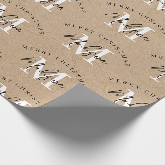 Personalisiert Frohe Weihnachtsklebstoff Geschenkpapier (Ecke)