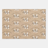 Personalisiert Frohe Weihnachtsklebstoff Geschenkpapier Set (Vorderseite 3)