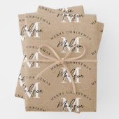Personalisiert Frohe Weihnachtsklebstoff Geschenkpapier Set (Beispiel)