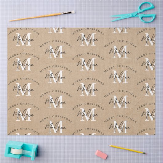 Personalisiert Frohe Weihnachtsklebstoff Seidenpapier (Basteln)